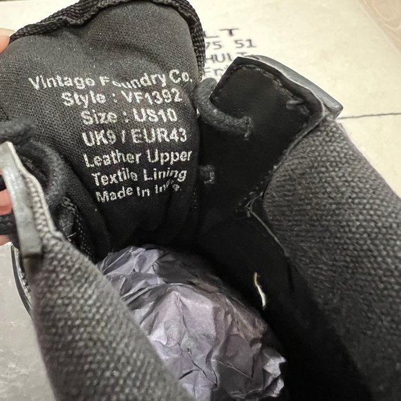 Vintage Foundry Co. Garnet Black Leather Lace Up Boot - Picture 7 of 8